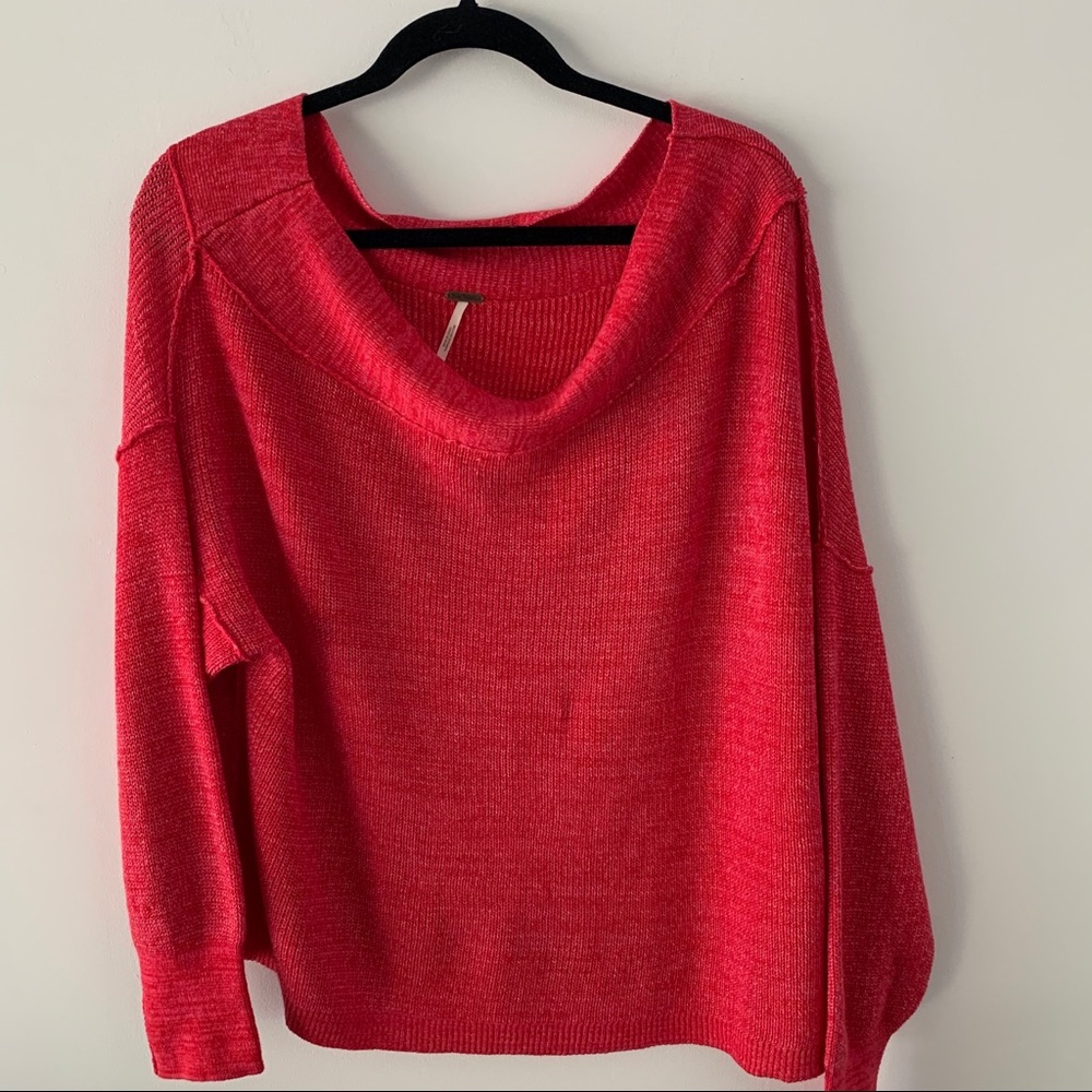 LIKE NEW Free People Off the Shoulder Sweater - Picture 3 of 8